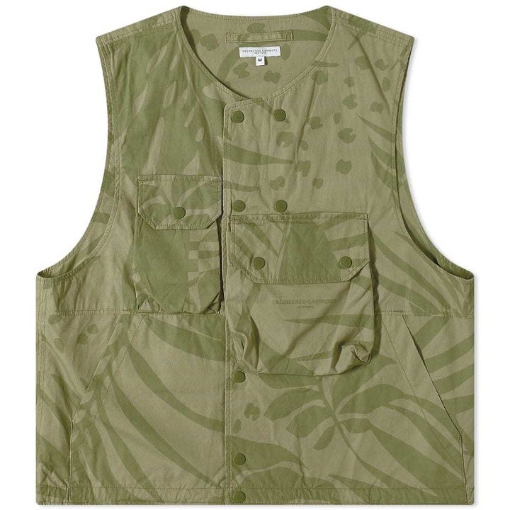 Photo: Engineered Garments Leaf Print Cover Vest
