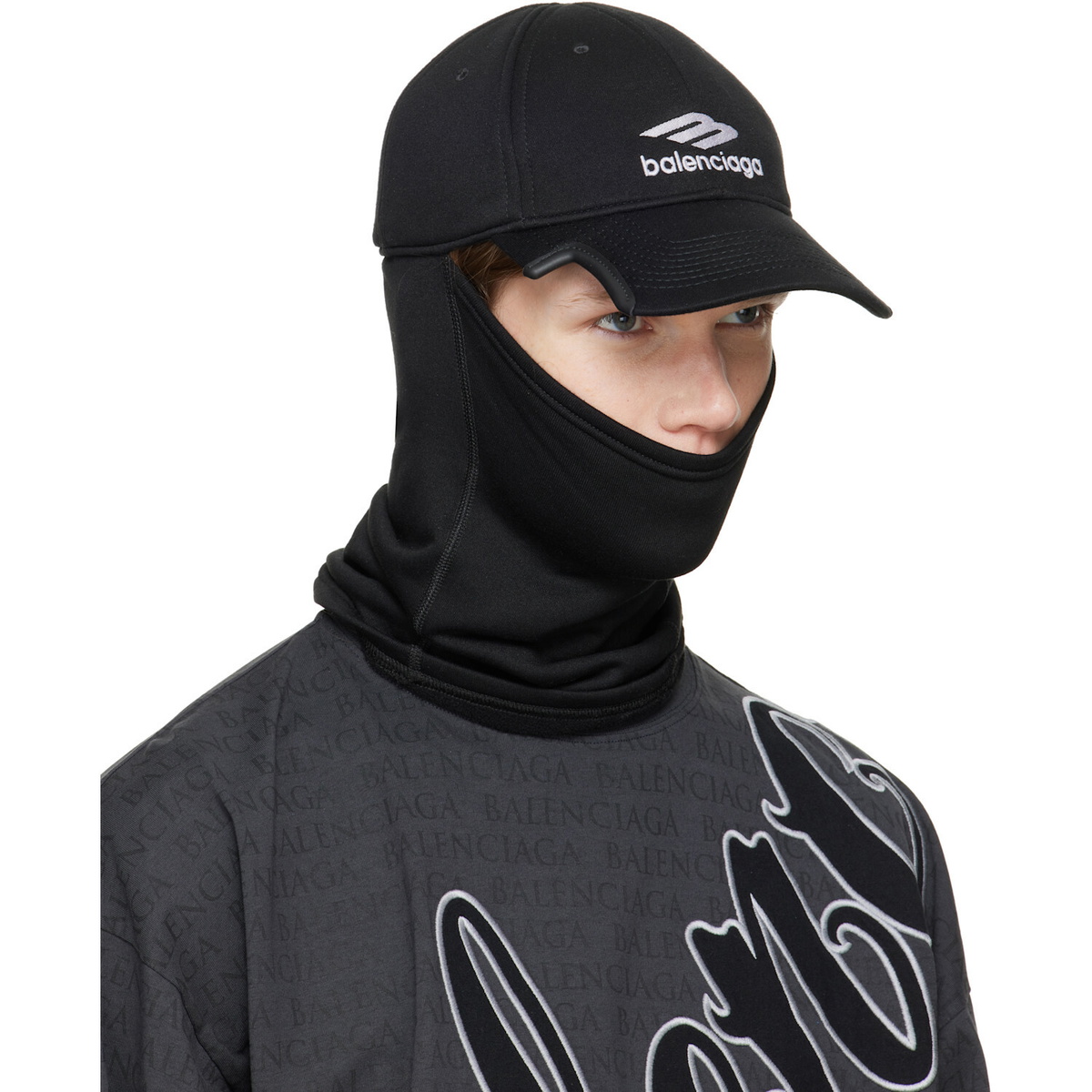 Balenciaga Black Neck Warmer Cap