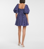 Caroline Constas Brie polka-dot cotton-blend minidress