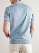 Brunello Cucinelli - Cotton Polo Shirt - Blue