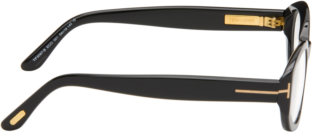 TOM FORD Black Oval Blue Block Glasses