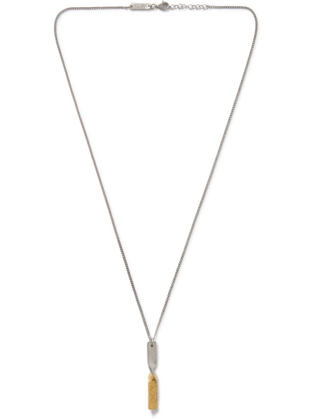 Photo: Maison Margiela - Twisted Gold-Plated and Silver Pendant Necklace