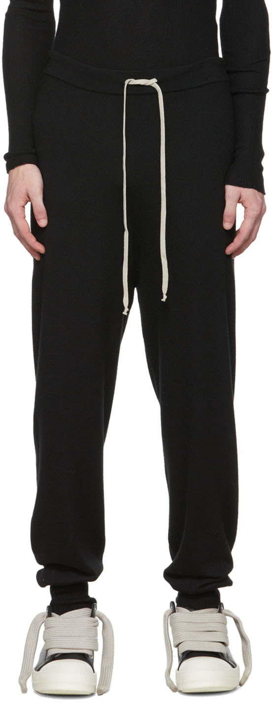 Rick Owens Black Cashmere Lounge Pants Rick Owens