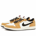 Air Jordan 1 Retro Low OG Sneaker in Sail/Harvest/Red