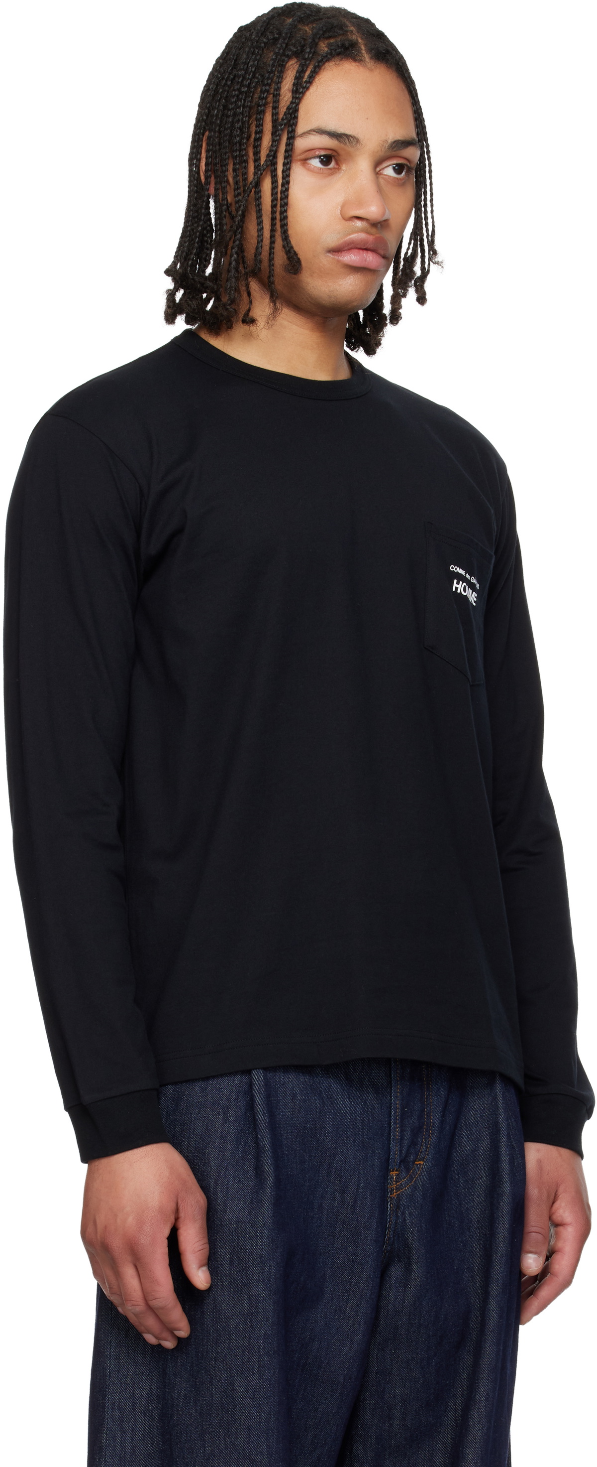 Comme des Garçons Homme Black Pocket LS T-shirt