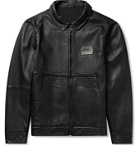 Saturdays NYC - Logo-Appliquéd Leather Harrington Jacket - Black