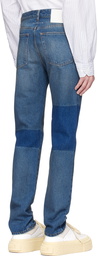 MM6 Maison Margiela Blue Printed Jeans