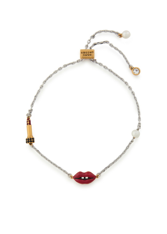 Photo: Marc Jacobs The Lips Enamelled Bracelet - Silver - One Size