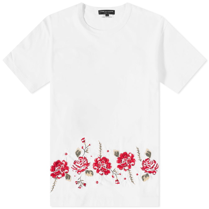 Photo: Comme Des Garçons Homme Plus Hem Roses Embroidery Tee