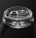 HYT - Infinity Flow Limited Edition Hand-Wound 51mm Stainless Steel and Rubber Watch, Ref. No. H02465 - Black