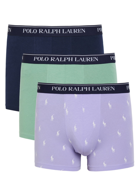 Photo: Polo Ralph Lauren Logo Stretch-cotton Trunks set of Three Blue