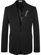 ALEXANDER MCQUEEN - Embellished Wool Blazer - Black