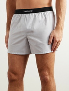 TOM FORD - Cotton Boxer Shorts - Gray