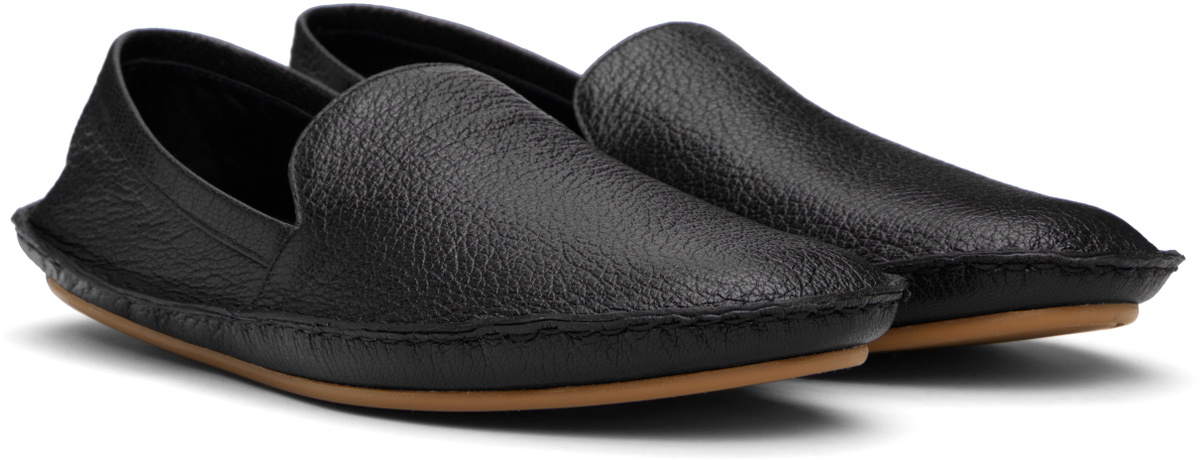 The Row Black Vasko Slip On Loafers