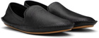 The Row Black Vasko Slip On Loafers
