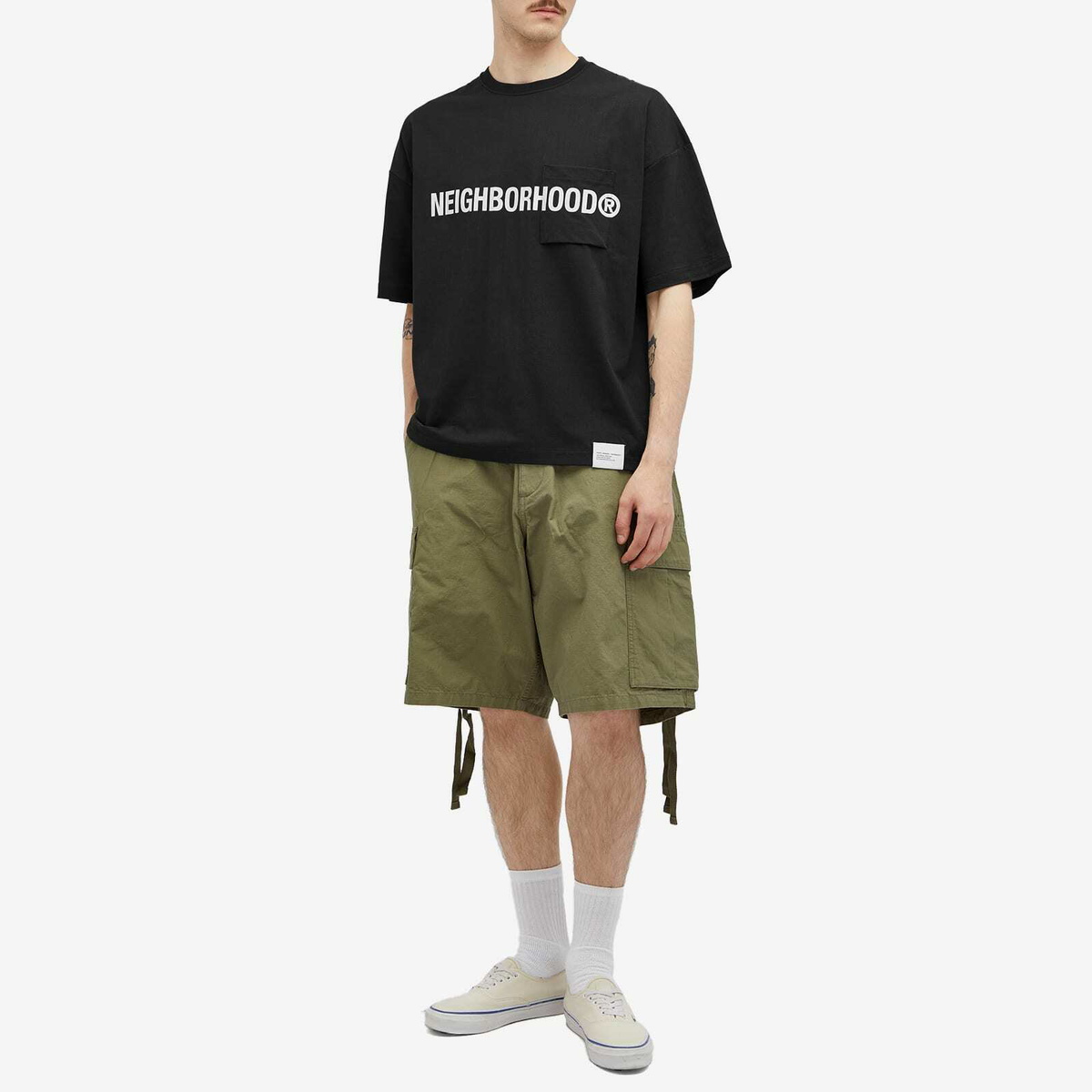 SHELTECH × Cph POCKET MOCK NECK TEE Neighborhood Men's Sheltech Pocket T-Shirt in Black Neighborhood