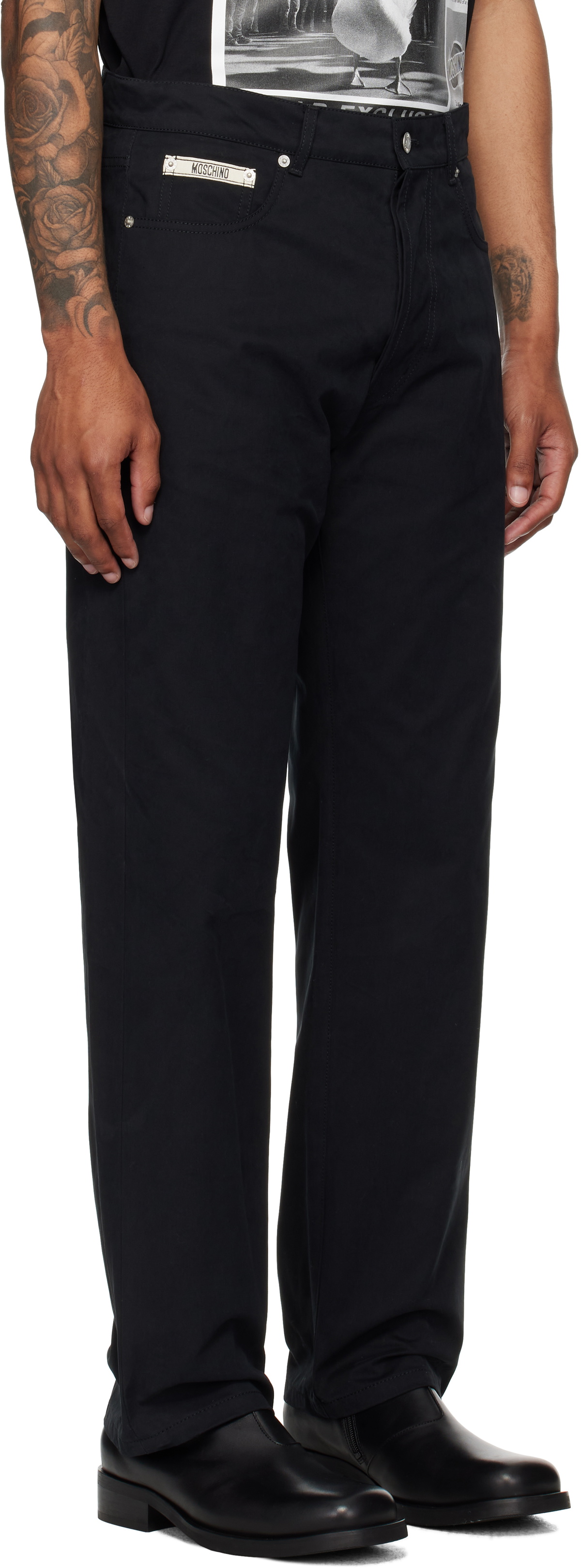 Moschino Black Moschino Tape Jeans