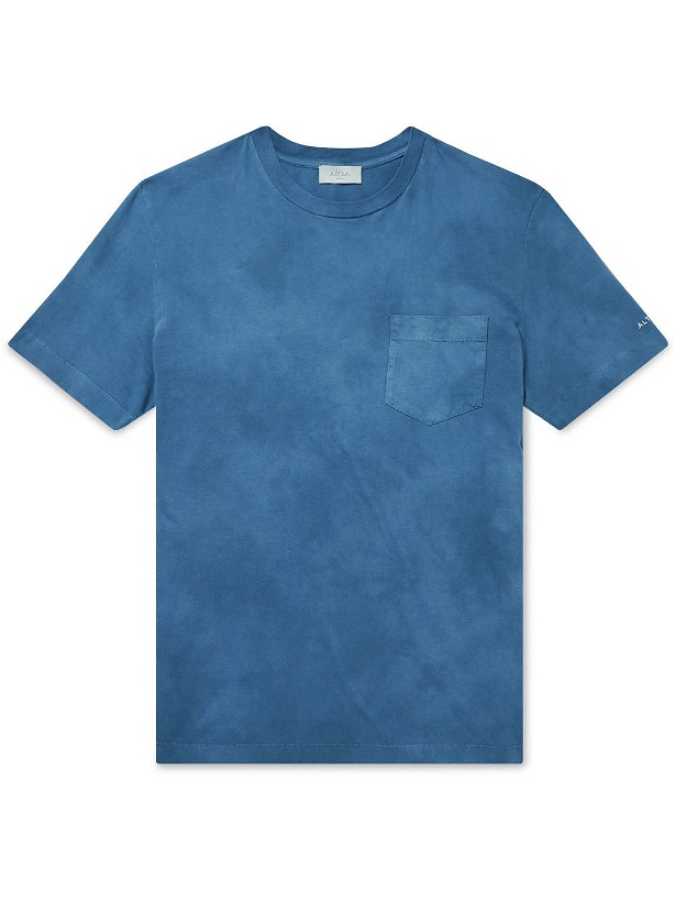 Photo: Altea - Lucas Tie-Dyed Cotton-Jersey T-Shirt - Blue