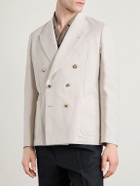 Paul Smith - Double-Breasted Linen and Cotton-Blend Blazer - Neutrals