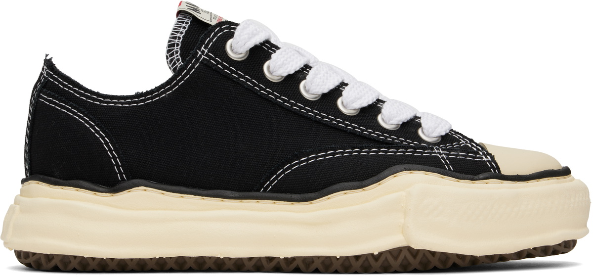 Maison MIHARA YASUHIRO Black Peterson VL OG Sole Canvas Low-Top 
