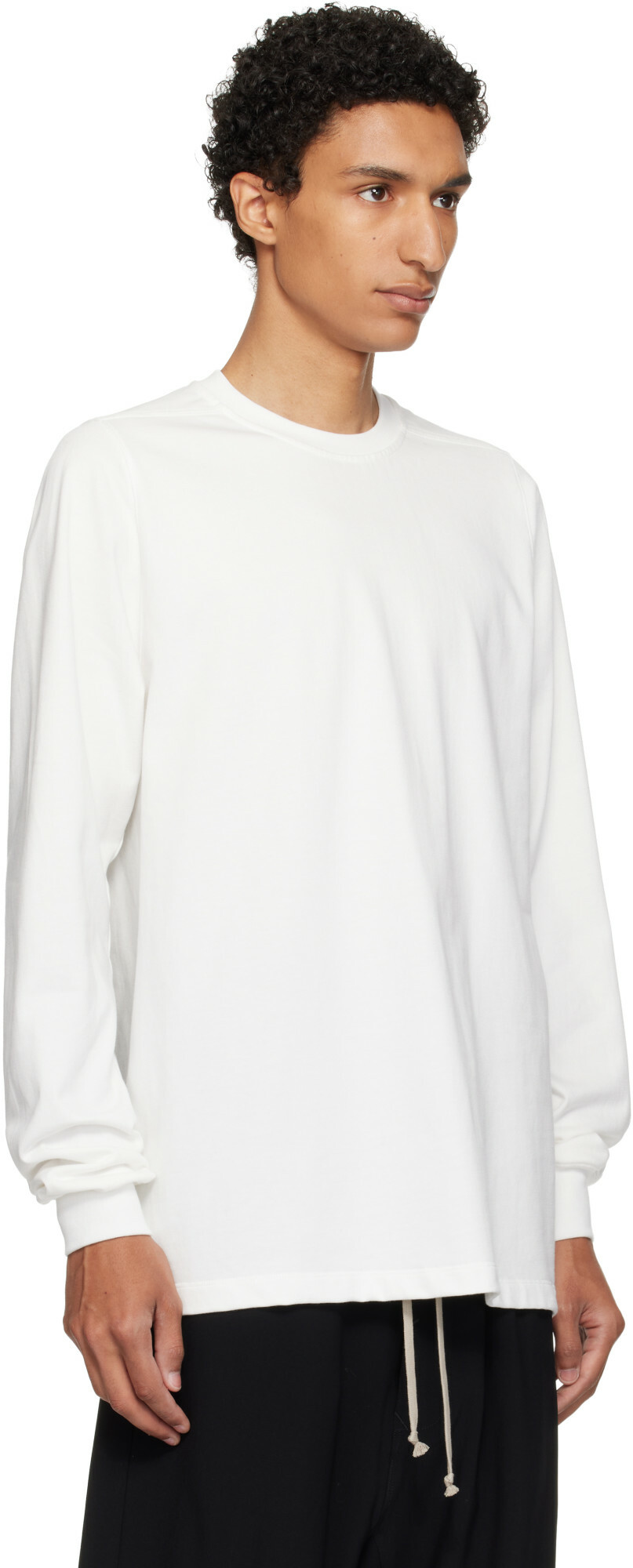 Rick Owens Off-White Tower Short Crewneck LS Sweatshirt