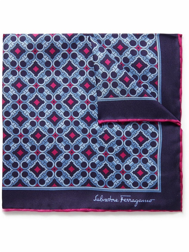 Photo: Salvatore Ferragamo - Printed Silk-Twill Pocket Square