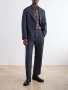 Kaptain Sunshine - Straight-Leg Wool, Linen and Hemp-Blend Suit Trousers - Gray