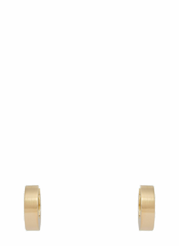 Photo: Tom Wood - Arch Hoop Satin Small Earrings in Gold