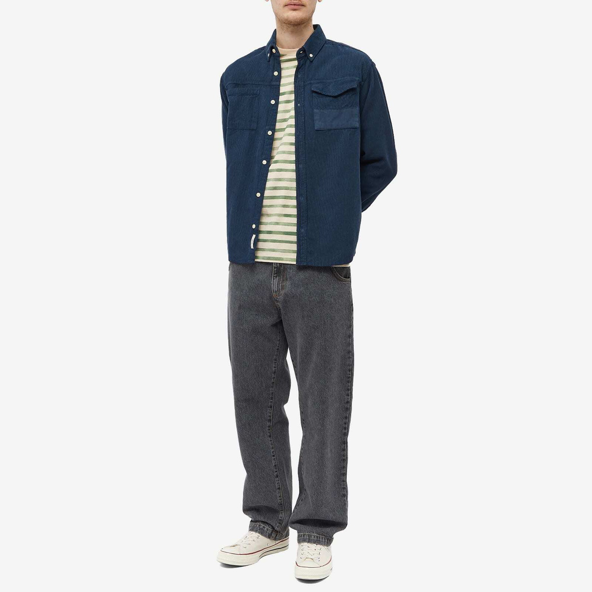 Foret Men's Toad Corduroy Shirt in Navy Foret