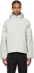 HELIOT EMIL Grey Nylon Windbreaker Jacket