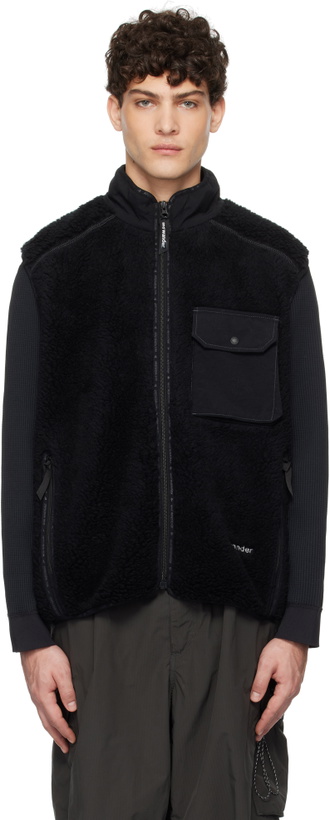 Photo: and wander Black Wool Boa Vest
