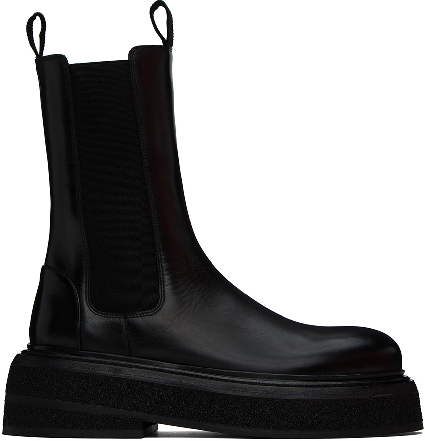 Marsell Zuccone Boots Marsell Zuccone Chelsea Black Leather Boots Sz 36 main image 4