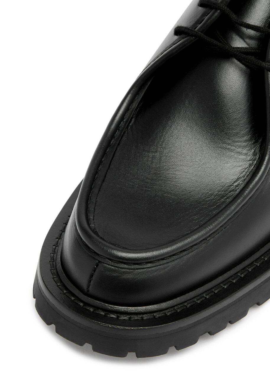 Legres Leather Derby Shoes Black
