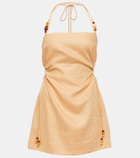 SIR Antonia beaded linen minidress