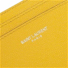Saint Laurent Men's Logo Card Holder in Yellow