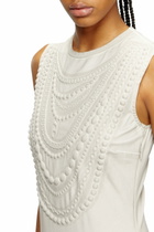 Diesel Mini dress with necklace trompe l'oeil - Dresses Womens in Grey