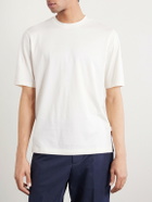 Lardini - Cotton and Silk-Blend Jersey T-Shirt - Neutrals