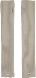 Rick Owens Beige Rib Arm Warmers