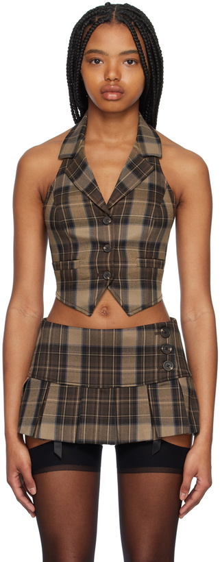 Photo: GUIZIO SSENSE Work Capsule – Brown Check Vest