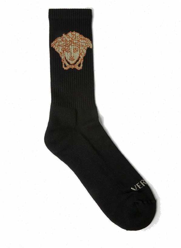 Photo: Versace - Medusa Socks in Black