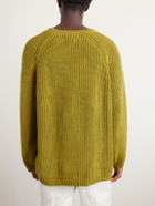 BODE - Merton Cotton and Wool-Blend Sweater - Green