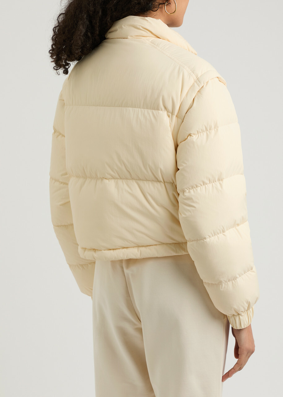 Moncler Selle Quilted Nylon Jacket Cream