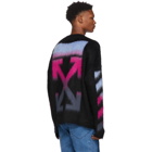 Off-White Black Mohair Gradient Sweater