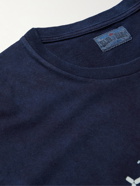 Blue Blue Japan - Indigo-Dyed Printed Cotton-Jersey T-Shirt - Blue