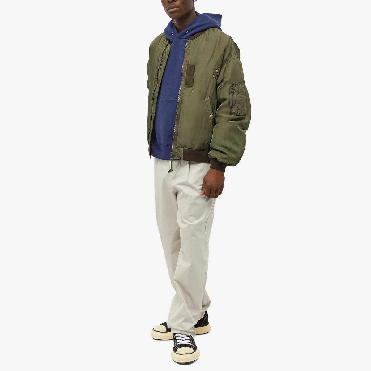 Visvim Men's Vivism Ulitmate Jumbo Popover Hoody in Navy Visvim