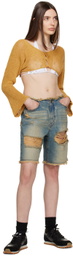 TheOpen Product Blue Distressed Denim Shorts