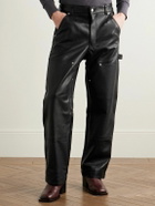 Enfants Riches Déprimés - Panelled Straight-Leg Leather Trousers - Black