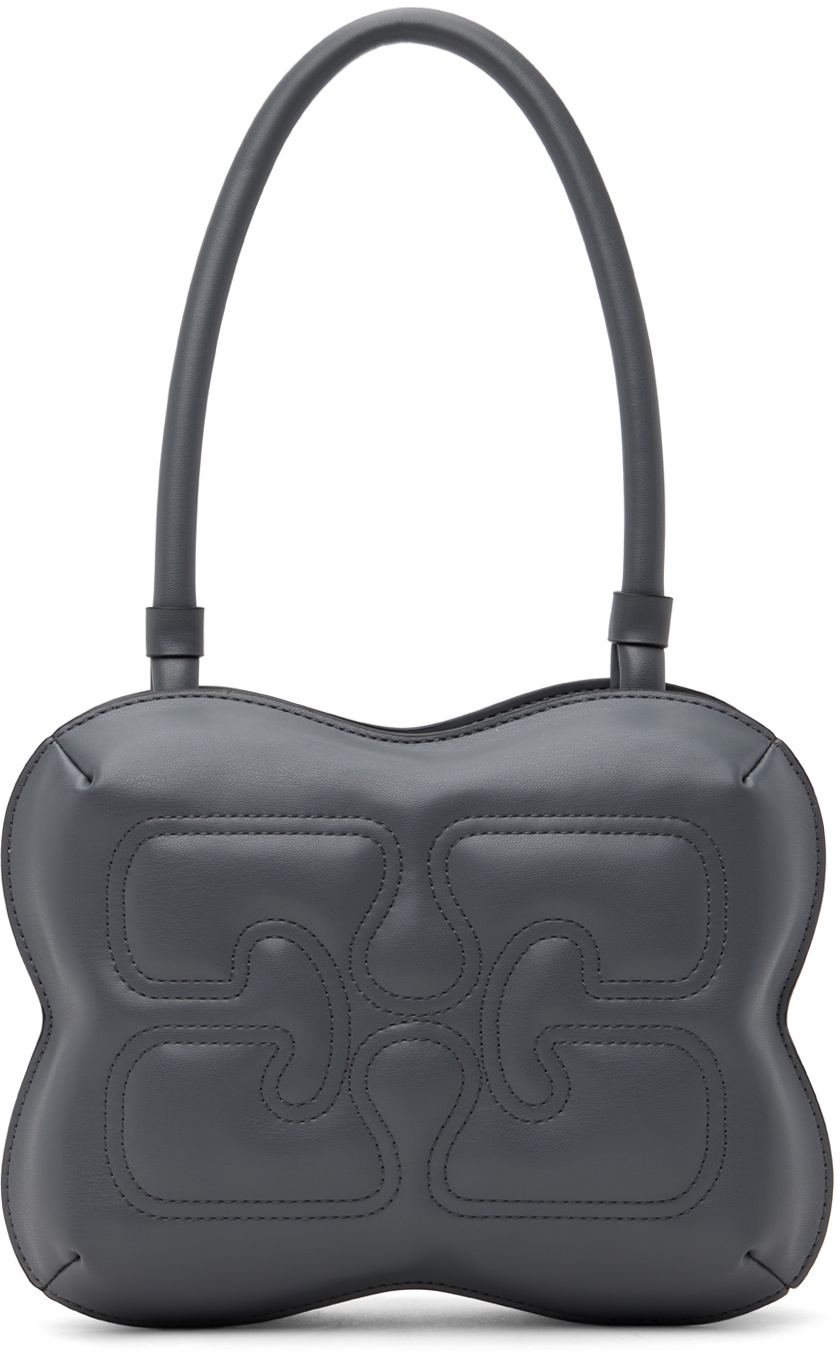 バッグ Ganni BUTTERFLY SHOULDER BAG GANNI Small Egret Butterfly Shoulder Bag | Neutrals | FARFETCH
