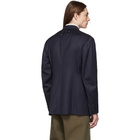 Maison Margiela Navy Wool Pinstripe Blazer