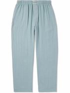 Calvin Klein Underwear - Wide-Leg Cotton-Gauze Pyjama Trousers - Blue